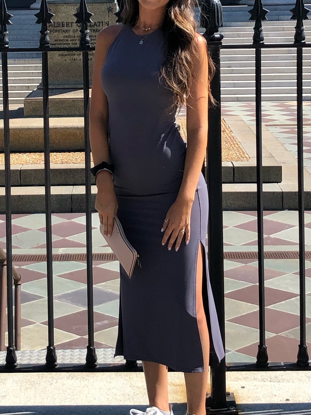 lululemon athletica Sleeveless Midi Dress in Charcoal